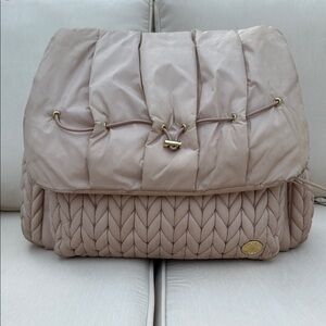 Elegant Blush Happ Brand Quilted Women's Baby Bag